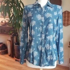 Nine West Vintage  America Denim Blouse